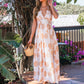 Solea Blush Print Halter Maxi Dress OMFORT
