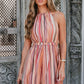 Steve Madden Dalina Pink Halter Midi Dress OMFORT