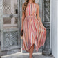 Steve Madden Dalina Pink Halter Midi Dress OMFORT