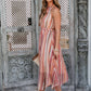 Steve Madden Dalina Pink Halter Midi Dress OMFORT