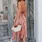 Steve Madden Dalina Pink Halter Midi Dress OMFORT