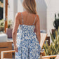 Sweetheart Floral Mini Dress - Blue OMFORT