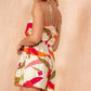 Tia Floral Print Racer Neck Playsuit OMFORT